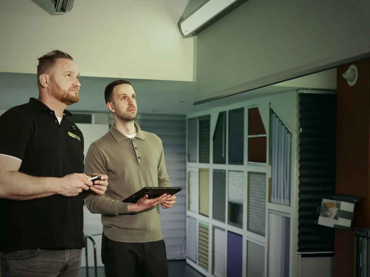 Vor-Ort-Termin mit dem Suntec-Geschäftsführer im Showroom