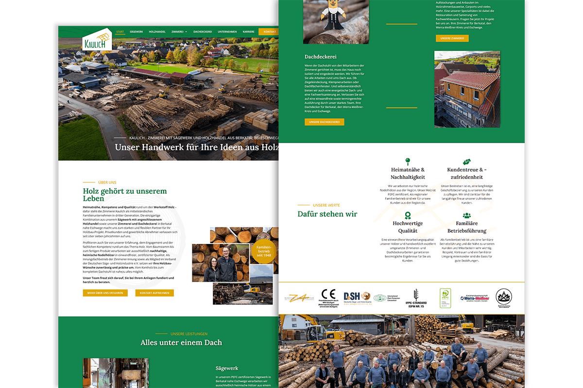 W. Kaulich – weitere Website-Impressionen