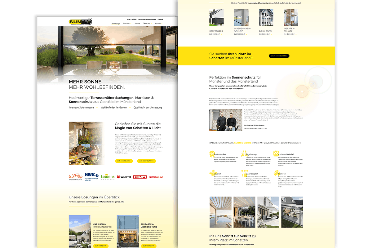 Suntec – weitere Website-Impressionen