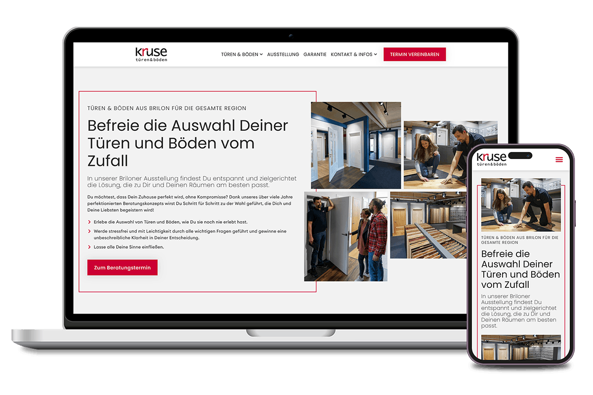 Kruse Türen & Böden – Website-Hero