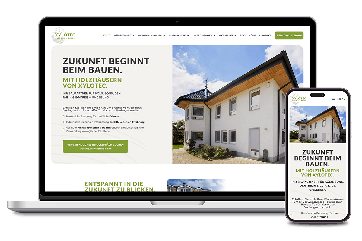 Xylotec Holzhäuser – Website-Hero